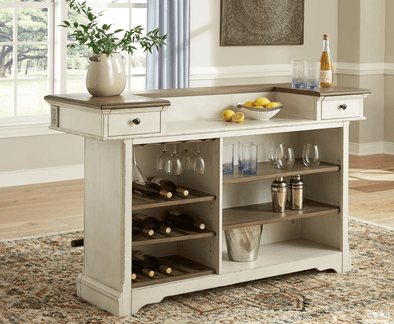 Create an amazing home bar setup with these furniture pieces. 