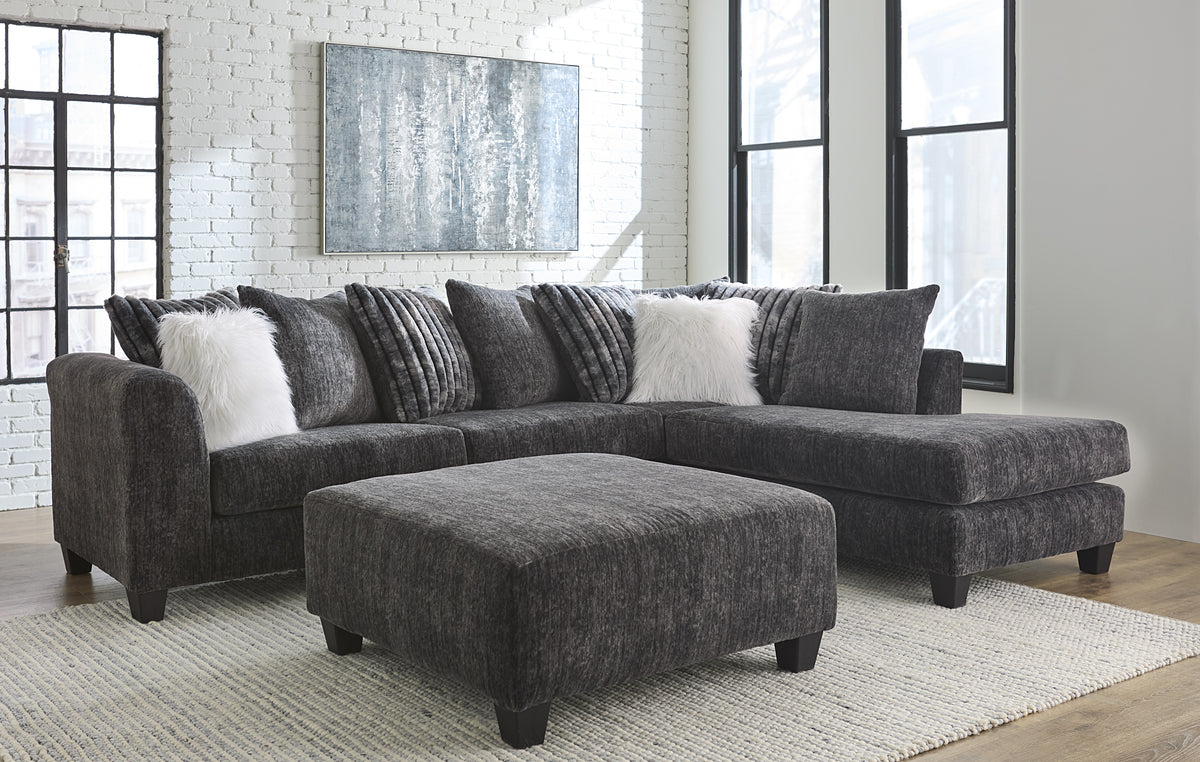 Galactic Charcoal - 2 Pc Sectional – Mega Furniture TX