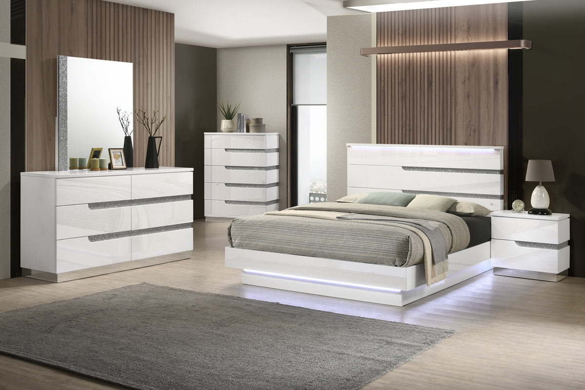 Paradox- 6 Pc Led Queen Bedroom Set – Mega Furniture TX