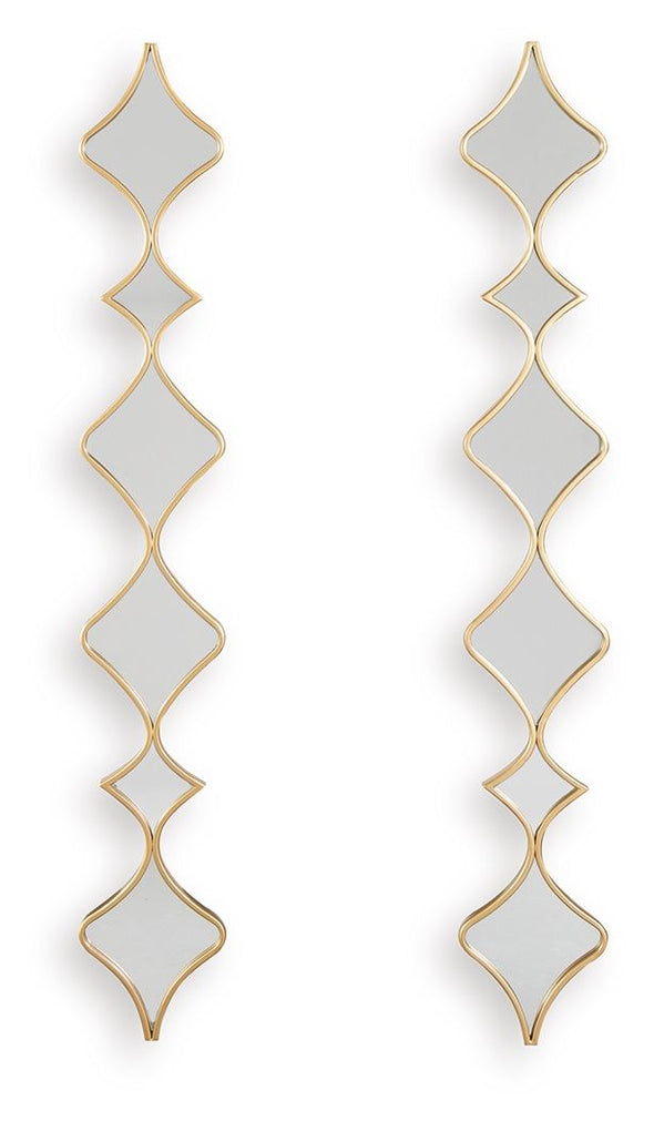 Harriswood - Accent Mirror Set (Set of 2) - Gold Finish