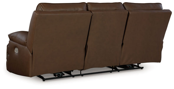 Vonryan - Tobacco - Power Reclining Sofa With Adj Headrest