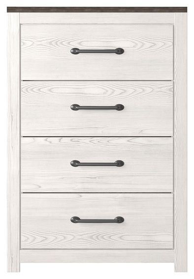 Gerridan - Four Drawer Chest - White / Gray