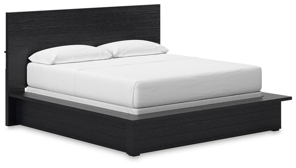 Londer - California King Panel Bed - Black