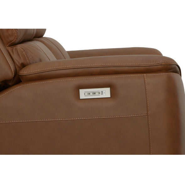 Henry by Flexsteel Leather Power Reclining Sofa with Power Headrests & Lumbar
