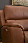 Henry by Flexsteel Leather Power Reclining Sofa with Power Headrests & Lumbar