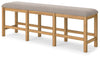 Havonplane - Brown - XL Counter Height Upholstered Dining Bench