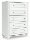 Kozlani - Five Drawer Chest - White