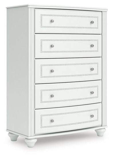 Kozlani - Five Drawer Chest - White