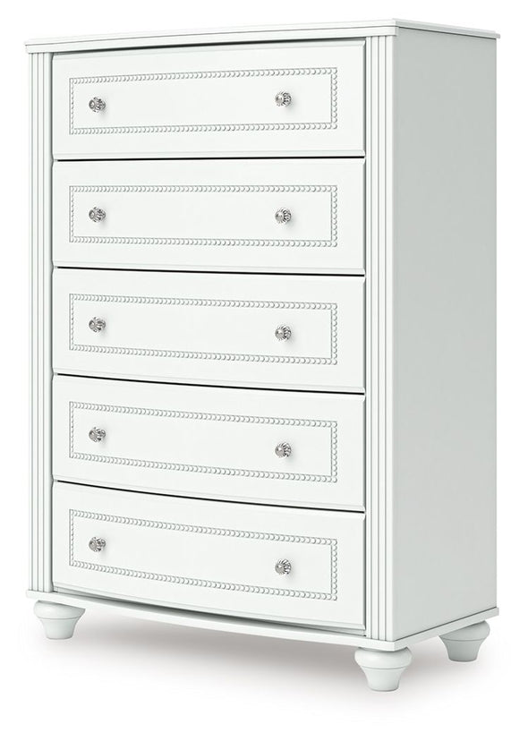 Kozlani - Five Drawer Chest - White