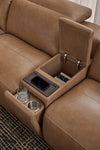 Camden by FLEXSTEEL - 6 PC Leather Power Reclining Sectional with Power Headrest