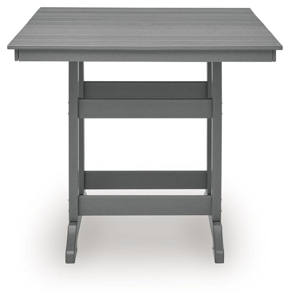 Sanctuary Beach - Square Counter Table With Umbrella Option - Dark Gray