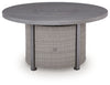 Half Moon Beach - Round Fire Pit Table - Gray
