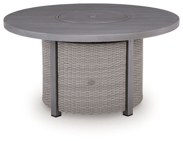Half Moon Beach - Round Fire Pit Table - Gray