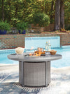 Half Moon Beach - Round Fire Pit Table - Gray