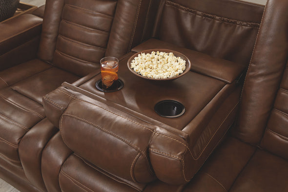 Backtrack - Chocolate - Pwr Rec Sofa With Adj Headrest