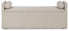 Galliden - Large Upholstered Dining Room Bench - Beige