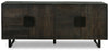 Kevmart - Grayish Brown / Black - Accent Cabinet