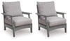 Cove Beach - Lounge Chair With Cushion (Set of 2) - Gray