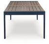 East Beach - Rectangular Dining Table With Umbrella Option - Blue