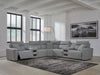ModMax II - Salt And Pepper - Reclining Sectional