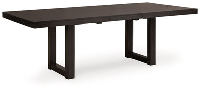 Neymorton - Dark Grayish Brown - Rectangular Dining Room Butterfly Extension Table