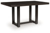 Neymorton - 5 Pc. - Rectangular Dining Room Counter Table, 4 Barstools - Dark Grayish Brown