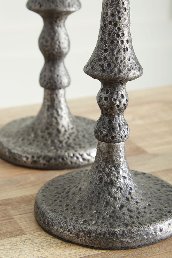 Eravell - Pewter Finish - Candle Holder Set (Set of 3)