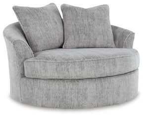 Pembrey - Pewter - Oversized Swivel Accent Chair