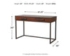 Horatio - Warm Brown / Gunmetal - Home Office Small Desk