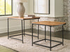 Drezmoore - Light Brown / Black - Nesting End Tables (Set of 2)