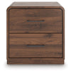 Fortlorn - Two Drawer Night Stand - Walnut Brown