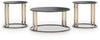 Hannerly - Occasional Table Set (Set of 3) - Black / Gold Finish