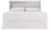 Zyniden - Silver - King Upholstered Panel Headboard