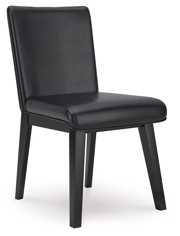 Jettaya - Black - Dining Upholstered Side Chair (Set of 2)