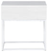 Deznee - White - Rectangular End Table