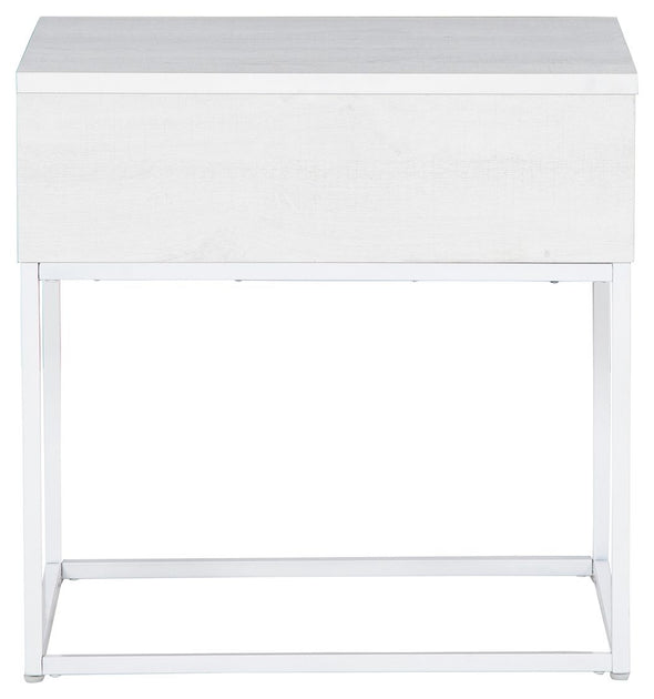 Deznee - White - Rectangular End Table