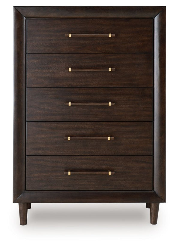 Dantenton - Five Drawer Chest - Merlot
