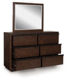 Dilenno - Dresser And Mirror - Dark Brown
