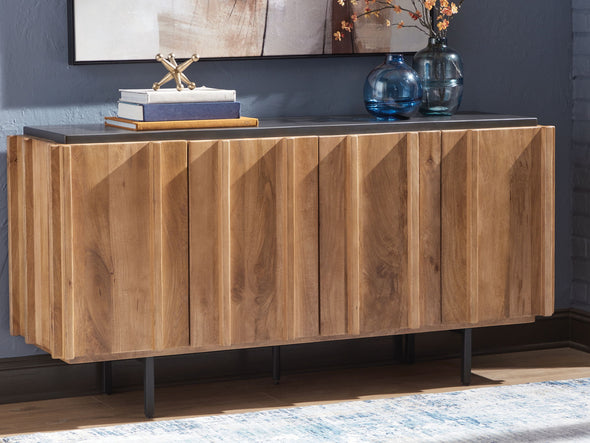 Quintavious - Accent Cabinet - Brown / Charcoal