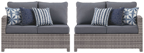 Salem - Gray - Raf / Laf Loveseat W/Cush (Set of 2)