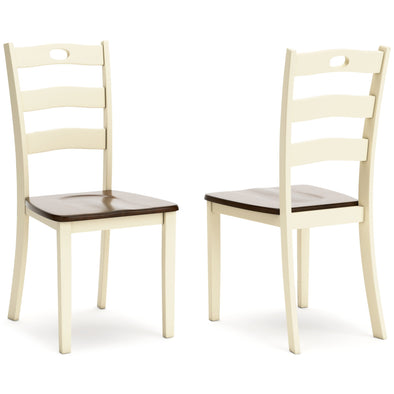 Woodanville - Dining Room Side Chair (Set of 2) - Cream / Brown