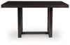 Neymorton - 5 Pc. - Rectangular Dining Room Counter Table, 4 Barstools - Dark Grayish Brown