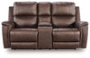 Bleckley - Power Reclining Loveseat With Console / Adjustable Headrest