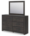 Hollivern - Dresser And Mirror - Dark Gray