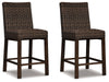 Paradise Trail - Barstool (Set of 2) - Medium Brown