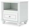 Kozlani - One Drawer Night Stand - White