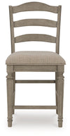 Lodenbay - Antique Gray - Upholstered Barstool (Set of 2)