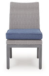 Half Moon Beach - Side Chair With Cushion (Set of 2) - Blue / Gray