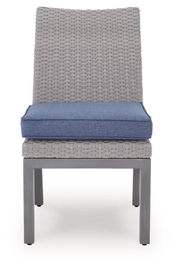 Half Moon Beach - Side Chair With Cushion (Set of 2) - Blue / Gray