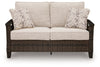 Monterey Point - Loveseat With Cushion - Dark Brown